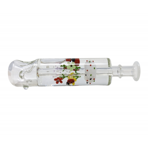 7.1" Lady Bug & Donut Design Glycerin Filled Hand Pipe - [WSG818]