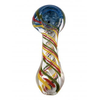 3" Frit Rotate Rasta Art Hand Pipe (Pack of 2) - [XP-99]