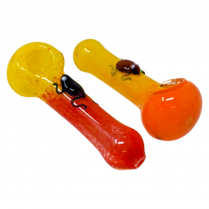 4" Frit & Frog Art Hand Pipe (Pack Of 2) [XQ3A-220]