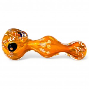 4" Gold Fumed Ribbon Art Hand Pipes - [YT30]