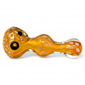 4" Gold Fumed Honeycomb Art Hand Pipe - [YT32]