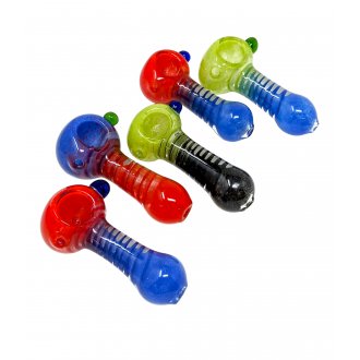 3" Frit Spiral Art Hand Pipe (PAck Of 5) - [ZD100]