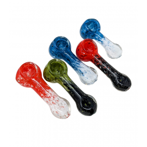 3.5" Double Tone Frit Art Hand Pipe (Pack Of 5) - [ZD104]