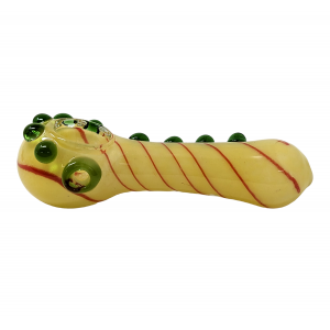 4.5" Frit & Multi Marble Art Hand Pipe (Pack of 2) - [ZD112]