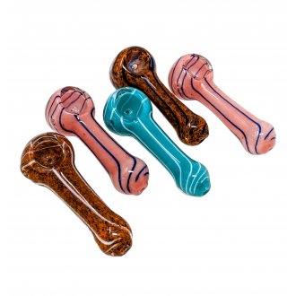 3.5" Frit & Rod Art Hand Pipe (Pack of 5) - [ZD114]