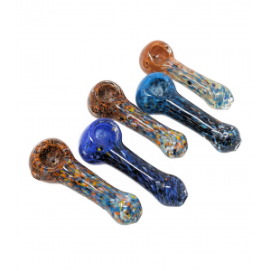 3.5" Mix Color Frit Art Hand Pipe (Pack of 5) - [ZD115]