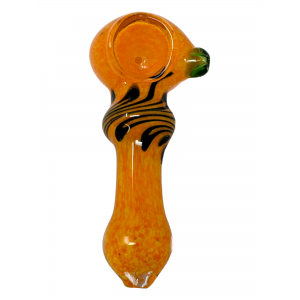 4" Frit & Rim Ball Art Hand Pipe (Pack of 2) - [ZD128]