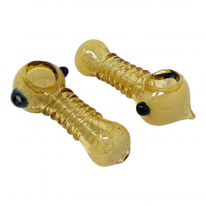 5" Color Tube Frit Head Hand Pipe (Pack of 2) - [ZD131]