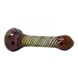 4.5" Frit & Rod Swirl Hand Pipe (Pack of 2) - [ZD132]