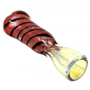 3" Gold Fumed Scroll Art Chillums Hand Pipes (Pack of 10) - [ZD195]