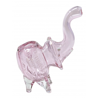 2.5" Mini Pink Standing Elephant Animal Hand Pipe - (Pack Of 2) [ZD224]