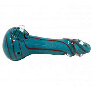 4.5" Frit Swirl Line Twisted Mouth Spoon Hand Pipe - (Pack of 2) [ZD227]