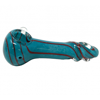 4.5" Frit Swirl Line Twisted Mouth Spoon Hand Pipe - (Pack of 2) [ZD227]