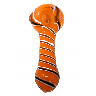 3.5" Frit Candy Cane Swirl Spoon Hand Pipe - (Pack of 5) [ZD238]