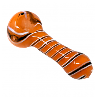 3.5" Frit Candy Cane Swirl Spoon Hand Pipe - (Pack of 5) [ZD238]