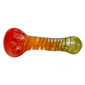 4" Rasta Frit Inner Spiral Spoon Hand Pipe - (Pack of 2) [ZD243]