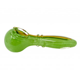 4.5" Frit Rasta Streak Flat Body Spoon Hand Pipe - (Pack of 2) [ZD247]