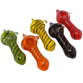 3" Frit & Swirl Rod Art Hand Pipe (Pack Of 5) - [ZD28]