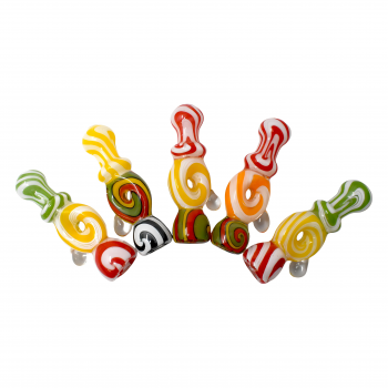 3.5" Color Twist Glass Chillum Hand Pipe - 5pk 