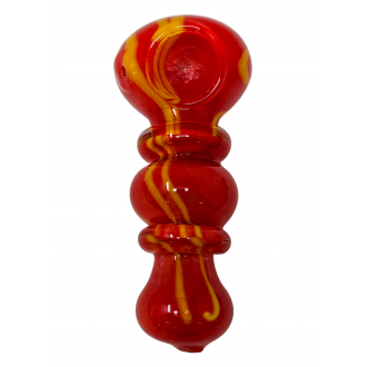 4.5" 150Grams Frit Art Double Rim Hand Pipe (Pack of 2) [ZD68]