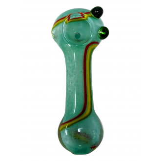 4.5" Assorted Color Frit Art Flat Mouth Hand Pipe (Pack of 2) [ZD69]