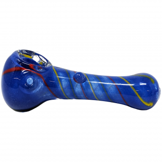 4.5" Frit Art Spiral Design Hand Pipe (Pack of 2) [ZD75]