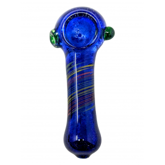 4" Frit Art Twisted Line Spoon Hand Pipe (Pack of 2) - [ZD79]