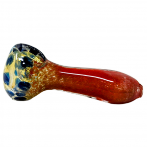 3.5" Frit Art Fumed Flat Mouth Hand Pipe (Pack of 5) - [ZD81]