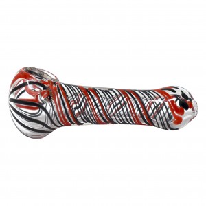 4.5" Double Color Spiral Spoon Hand Pipe (Pack of 2) - [ZD83]