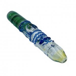 5" Color Tube Joint Swirl Work/Silver Fumed Art Work Steam Roller (Pack of 1) [HGSR052B]