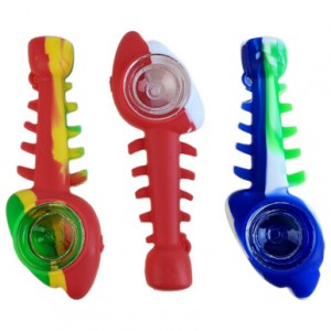 4" Silicone Fishbone Hand Pipe [SWP207] 