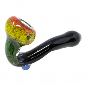 6.5" Marley Sherlock Pipe Rasta Pattern Frits [AM201]