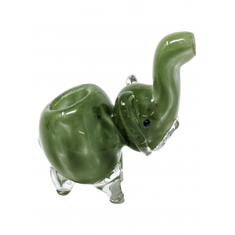 Assorted Mini Frit Elephant Hand Pipe - [AP13-1]