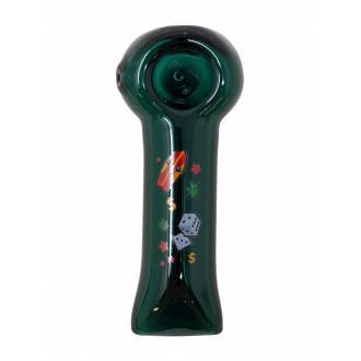 Wido-Pineapple Express Hand Pipe-Transparent Teal-4"