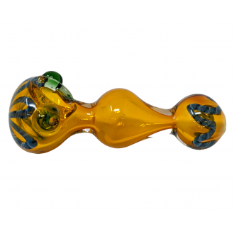 4" Heavy Gold Fumed Hand Pipe (Pack Of 2) - [BK229]