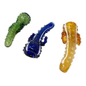 3.5" Assorted Dot Cactus Chillum Hand Pipe - (Pack of 5) [RJA9]