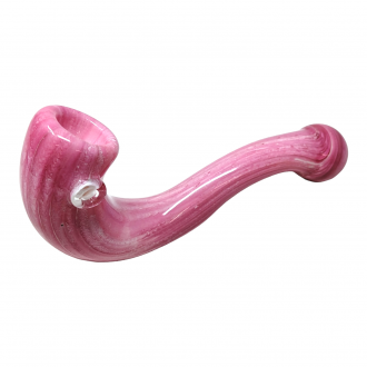 4" Rose Pink Sherlock Hand Pipe [DJ445] 