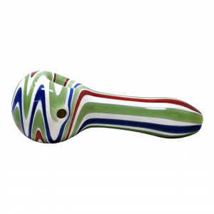 4.5" Double Tube Wig Wag Art Hand Pipe [DJ522]