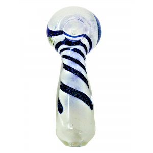 4" Dichro & Glow In The Dark Frit Art Hand Pipe [DJ526]