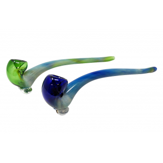 11" Blue Fumed Art Sherlock Hand Pipe - (Pack of 2) [DJ535]