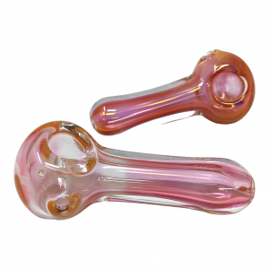 4" Gold Fumed Spoon Hand Pipe - (Pack of 2) [DJ541]