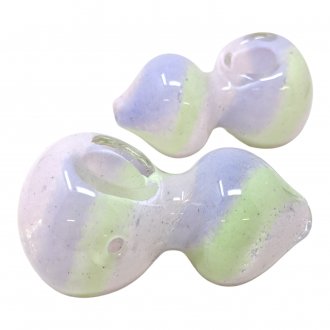 3" Twisted Slyme Color Art Fat Body Hand Pipe - (Pack of 2) [DJ556]