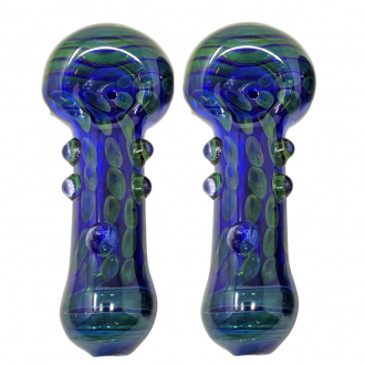 4.5" Spotty Multi Marble Art Hand Pipe - 2Pk [DJ636]