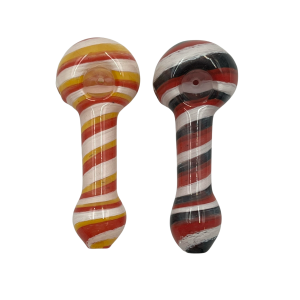5" Double Frit Strip Hand Pipe - (Pack of 2) [DJ494]