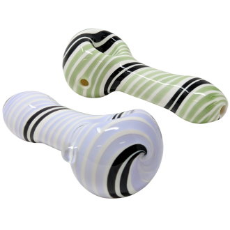 4" White Tube Slyme Rod Art Hand Pipe - (Pack of 2) [DJ500]