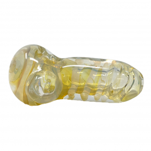 4" Silver Fumed Spiral Art Fat Body Hand Pipe (Pack of 2) - [GWST0066]