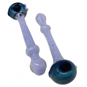 7" Slyme Frit Fumed Head Art Long Hand Pipe - 2pk [MTS0008]