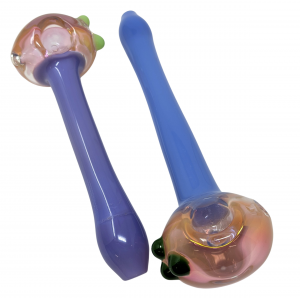 7" Slyme Tube & Gold Fumed Head Art Hand Pipe - 2pk [MTS0011]