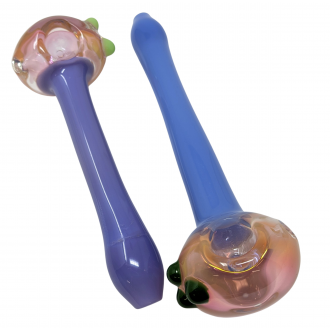 7" Slyme Tube & Gold Fumed Head Art Hand Pipe - 2pk [MTS0011]