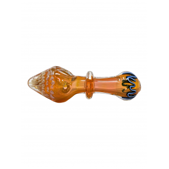 3.5" Gold Fumed Single Rim Hand Pipe (Pack Of 2) - [RJA35]